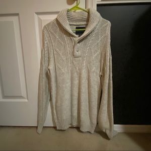 American Eagle Cream Button Cardigan